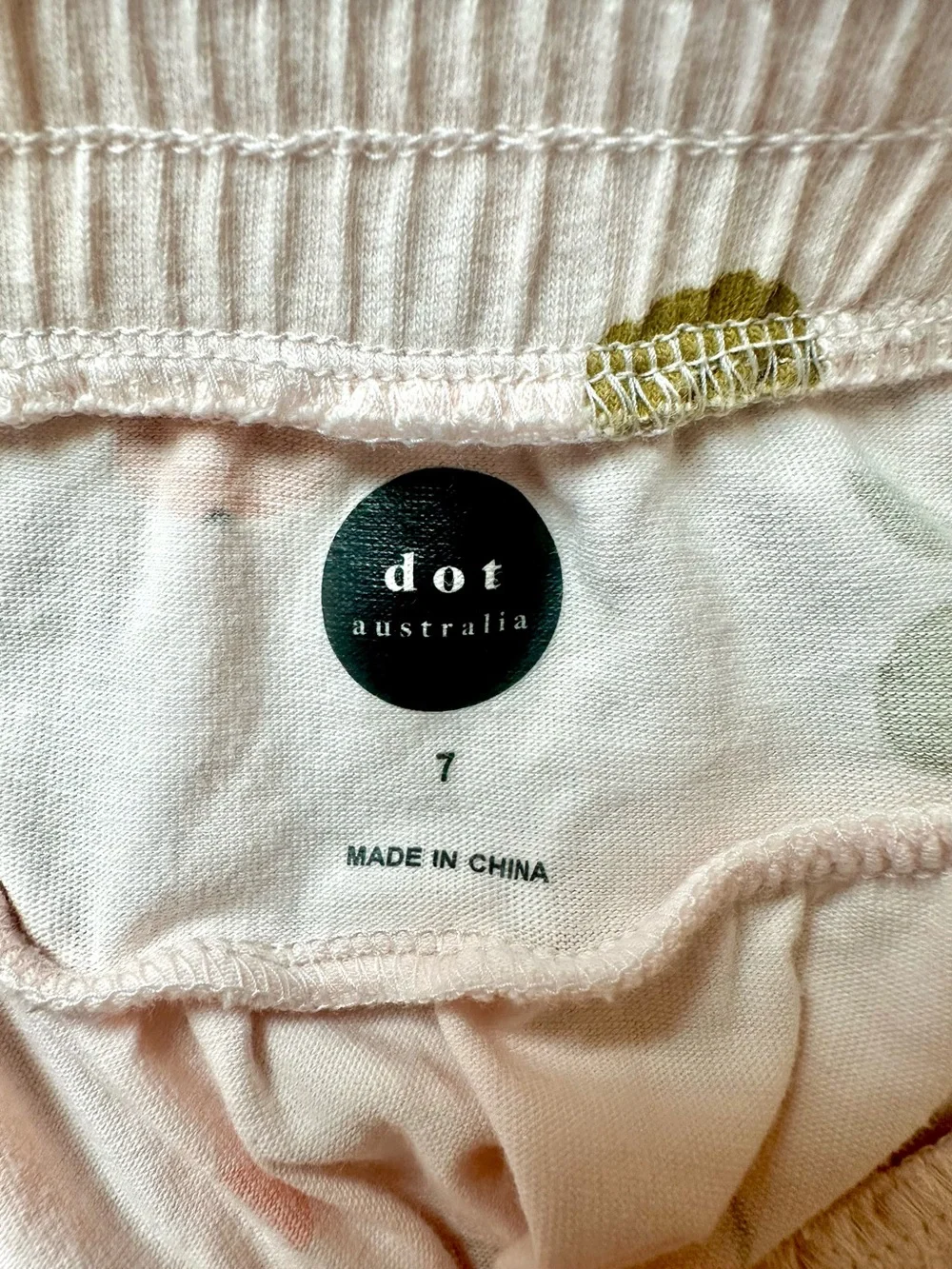 dot australia Girls Fruit Print Skirt Pink Pear Cherry Elastic Waist